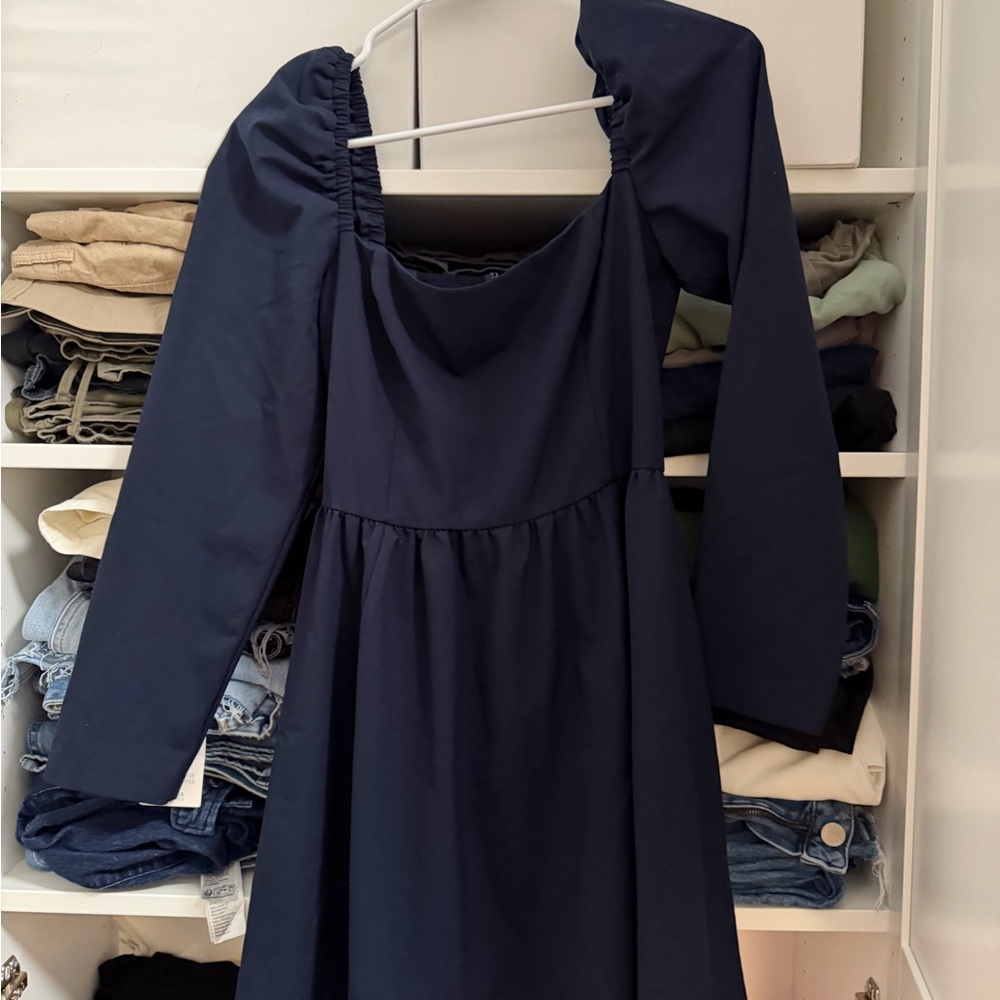 Aritzia Navy Blue Casual Dress